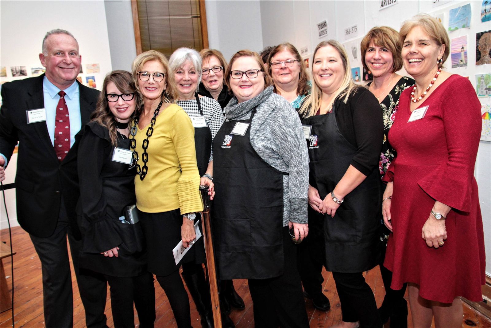 Smiles at Art Off the Wall in Carnegie Art Center